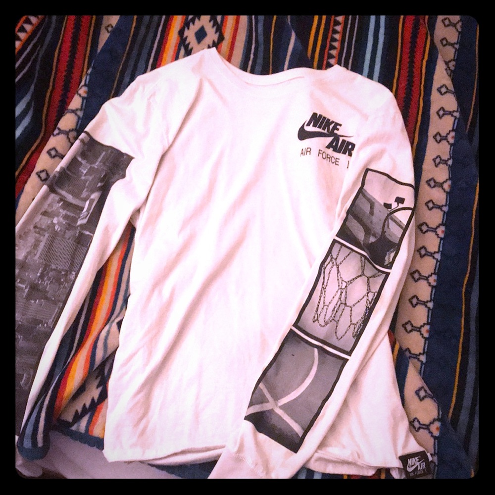 White Long Sleeve Nike Shirt
